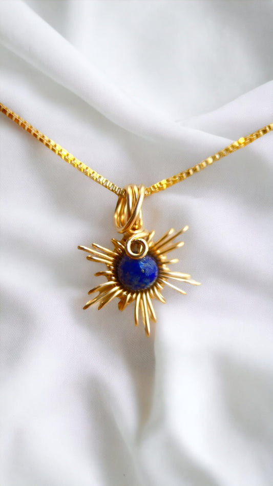 Traumsonne Lapis Lazuli | Edelsteine & 14K Solidvergoldung Schmuck Necklessary oesterreich handgemachte geschenke in wien