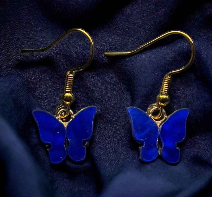 Schmetterlings-Ohrringe aus Kunstharz, Hypoallergen, verschiedene Farben Blau Schmuck Dreizack oesterreich handgemachte geschenke in wien