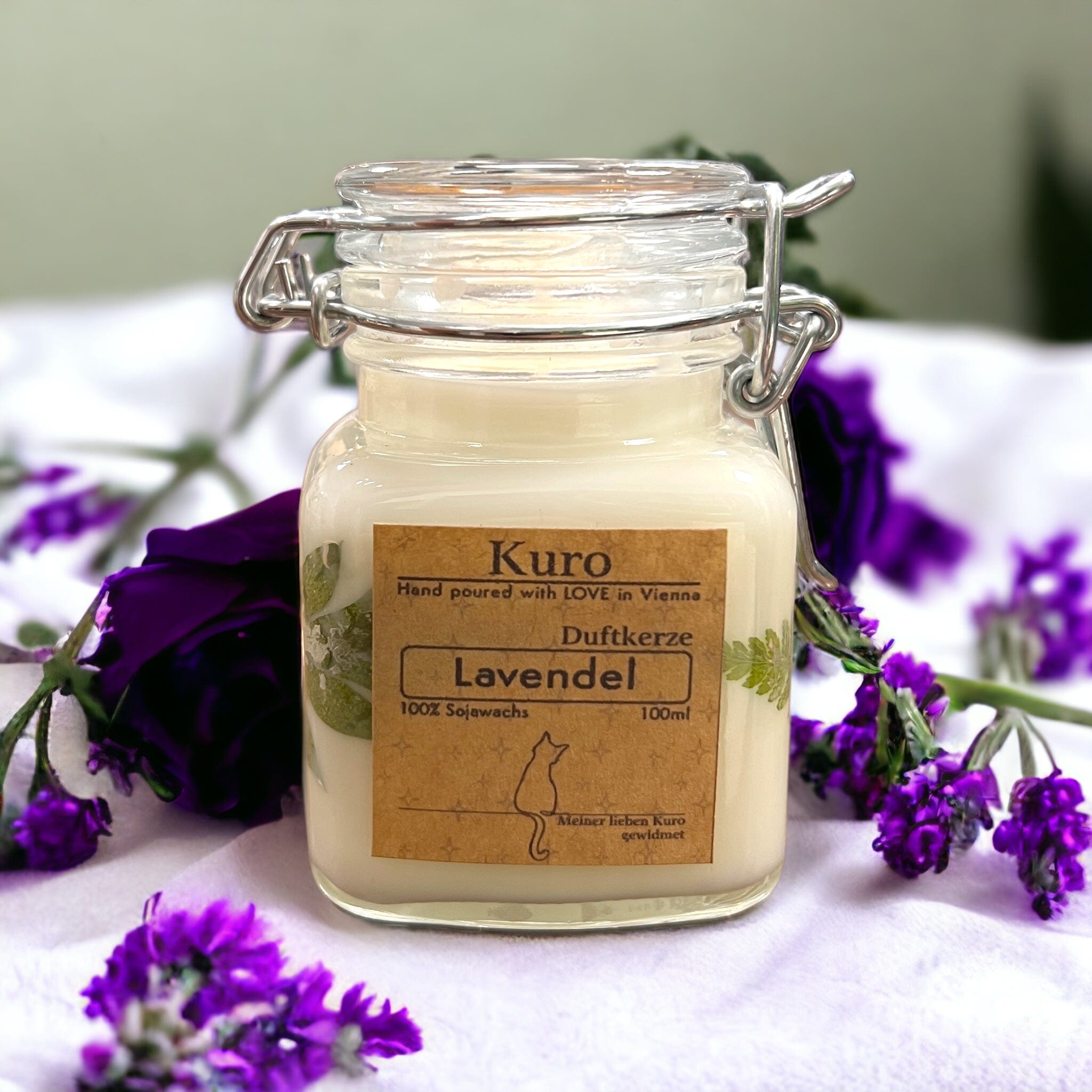 Handgemachte Duftkerzen aus Sojawachs im Abverkauf (-44%) Lavendel Home Decor Kuro oesterreich handgemachte geschenke in wien