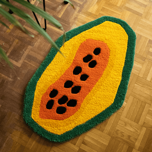"Papaya" | Handgemachter Tufting-Teppich Home Decor MarsoStudio oesterreich handgemachte geschenke in wien