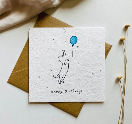 "Happy Birthday" Saatpapier Grußkarten | Schenken, einpflanzen, beim wachsen zusehen