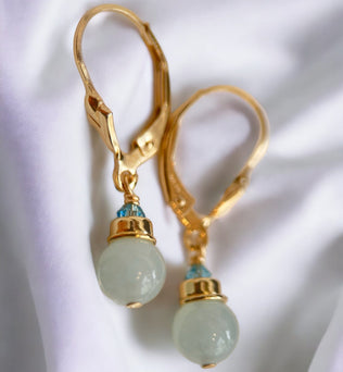Brisuren Ohrringe Aquamarin | Edelsteine & 14K Solidvergoldung Schmuck Necklessary oesterreich handgemachte geschenke in wien