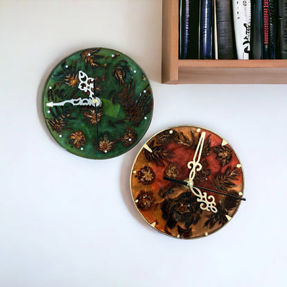 Kunstharz-Uhren | Einzigartige Zeitmesser mit Naturcharme Home Decor DieFeineArt oesterreich handgemachte geschenke in wien