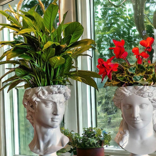"Astrea" Kopf Blumentopf | Antik-Look für deinen Heimgarten Heimgarten Dreizack | 3D Druck oesterreich handgemachte geschenke in wien