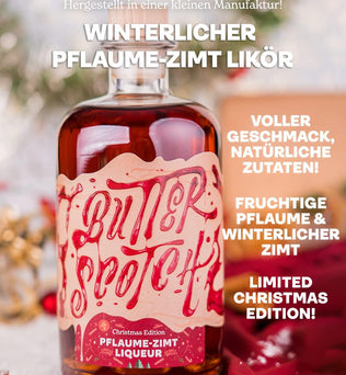 Butterscotch Pflaume Zimt Likör | Weihnachtszauber im Glas