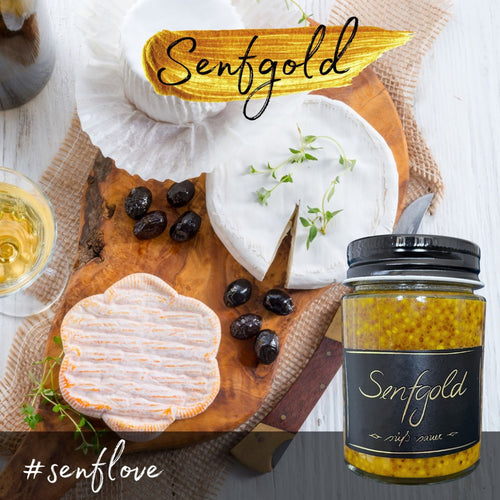 Senfgold Curry – Handgemachter, fermentierter Currysenf aus Vorarlberg, ideal zu Käse, Fleisch, Salaten und als Marinade, hergestellt mit natürlichen Zutaten wie Honig und Kurkuma