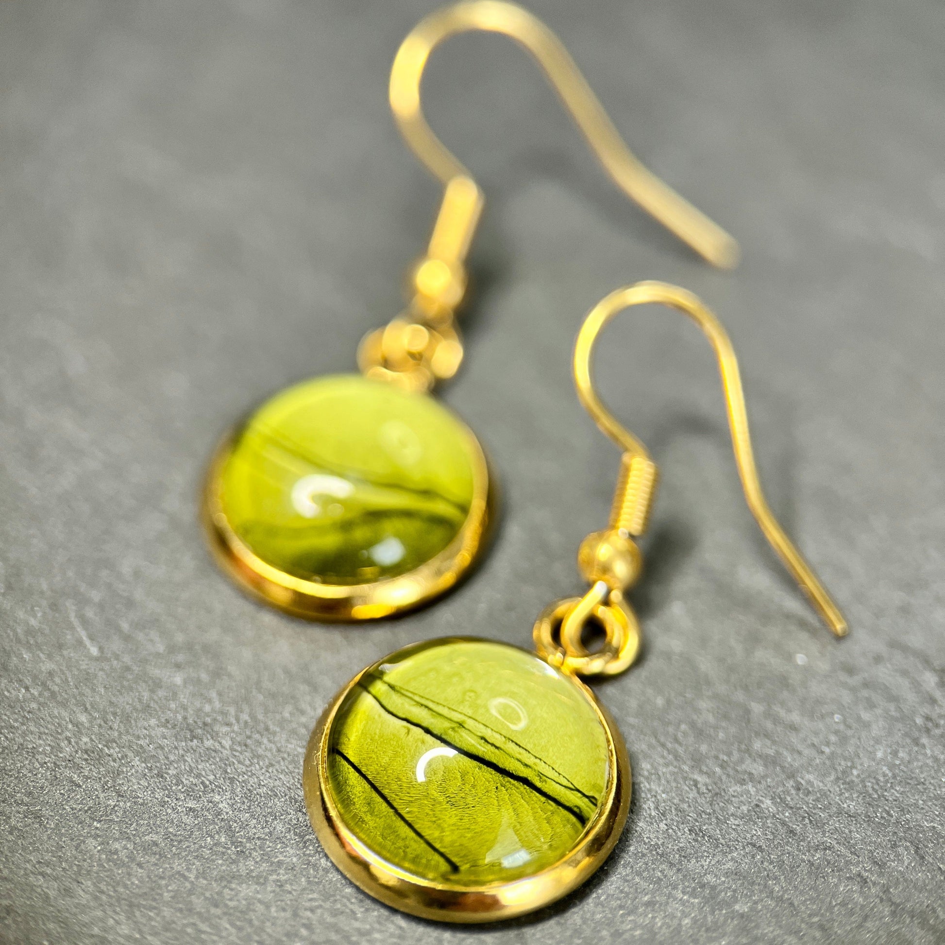Handgemalte Ohrringe | Unikat vergoldet Schmuck Camayo Fluidarts oesterreich handgemachte geschenke in wien