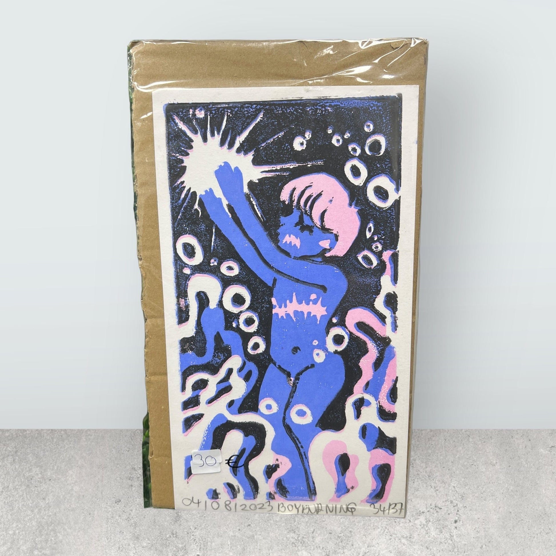 Original 15.5x27cm Linoldruck von BoyBurning | Kunst in Zeichen der Toleranz LGTBQ Prints BoyBurning oesterreich handgemachte geschenke in wien