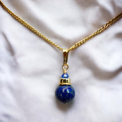 Steinhalskette Lapis Lazuli | Edelsteine & 14K Solidvergoldung