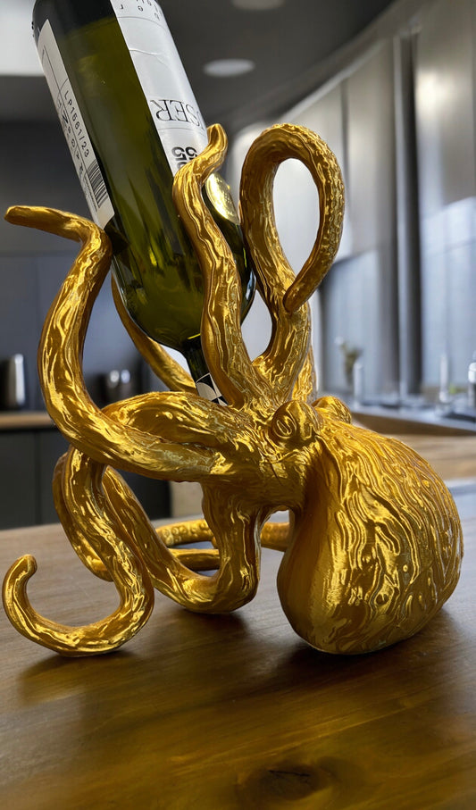 KRAKEN | Eindrucksvoller Flaschenhalter versch. Farben Flaschen & Getränkepräsentation Dreizack | 3D Druck oesterreich handgemachte geschenke in wien
