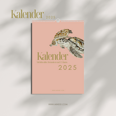 Kalender 2025 mit liebevollen Tiermotiven | Für ein Jahr voller Liebe