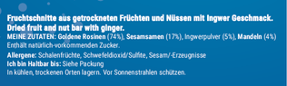 BioSympatic Inger Fruchtriegel | Der würzige Snack