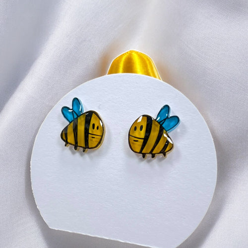 Bienen Ohrstecker | Handbemalter Acrylglas Schmuck