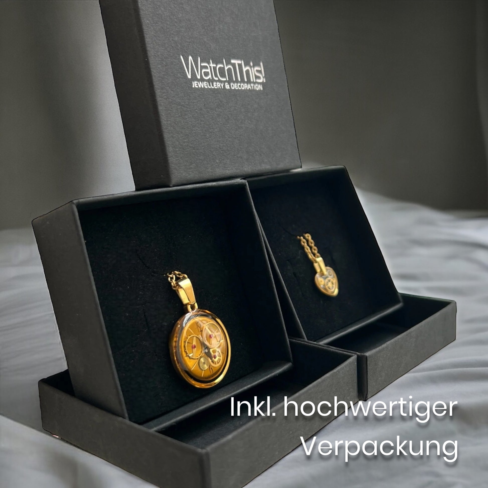 CIRCUM in Gold | Halsketten Unikate aus Uhrwerksteilen