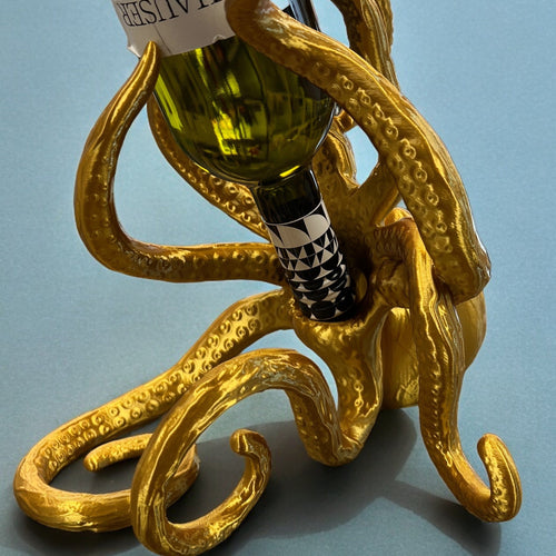 KRAKEN | Eindrucksvoller Flaschenhalter versch. Farben Flaschen & Getränkepräsentation Dreizack | 3D Druck oesterreich handgemachte geschenke in wien