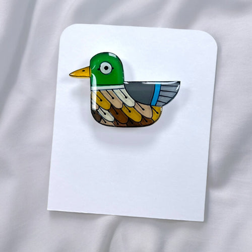 Enten Brosche | Handbemalter Acrylglas Schmuck