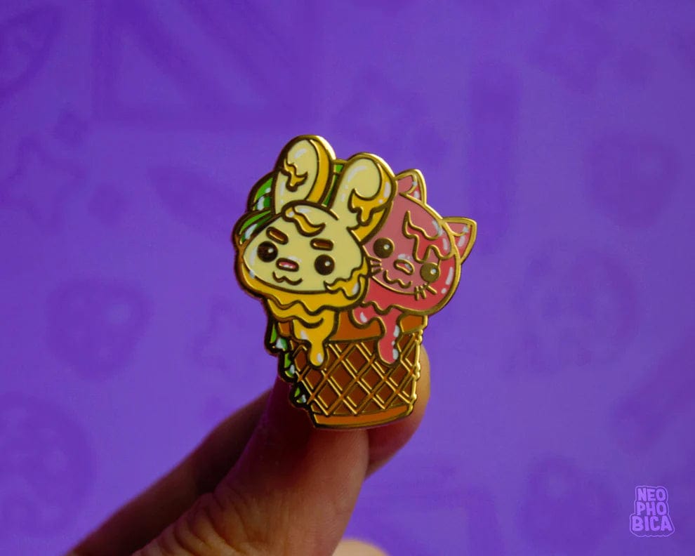 Bunny-Cat Icecream | Freche Enamel-Pin Kollektion Accessoires Neophobica oesterreich handgemachte geschenke in wien