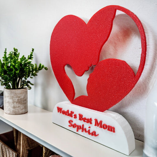 Worlds Best Mom | Trophäe mit Wunschnamen Trophäe Dreizack | 3D Druck oesterreich handgemachte geschenke in wien