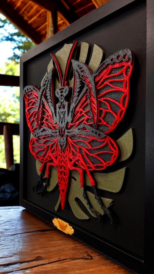Mantis Rubrum | 3D-Artworks von Nocterra Kunst & Prints Nocterra oesterreich handgemachte geschenke in wien