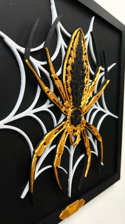Nephila Aurum - Radnetzspinne | 3D-Artworks von Nocterra Kunst & Prints Nocterra oesterreich handgemachte geschenke in wien