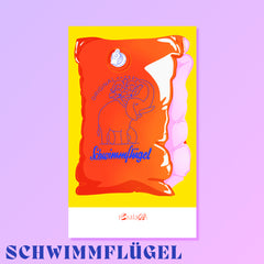 Schwimmflügel - Postkarte | Lebendige Queer Kunst