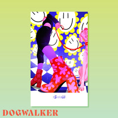 Dogwalker - Postkarte | Lebendige Queer Kunst