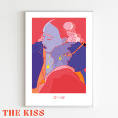 The Kiss - A4 Print | Lebendige Queer Kunst