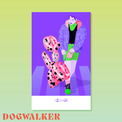 Dogwalker - Postkarte | Lebendige Queer Kunst