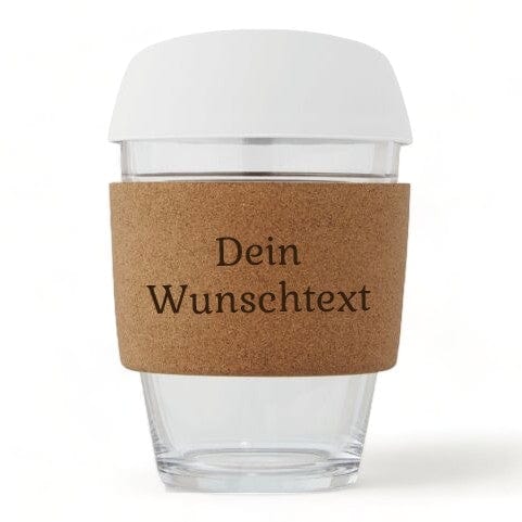 CAPU | Coffee-to-go-Becher mit personalisiertem Korkgriff Personalisiert & Individuell Dreizack Gravuren oesterreich handgemachte geschenke in wien