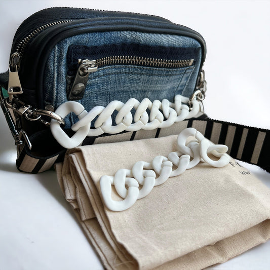 Denim | Elegante Echtleder Handtaschen mit vielseitigem Charme Accessoires FK-Bags oesterreich handgemachte geschenke in wien