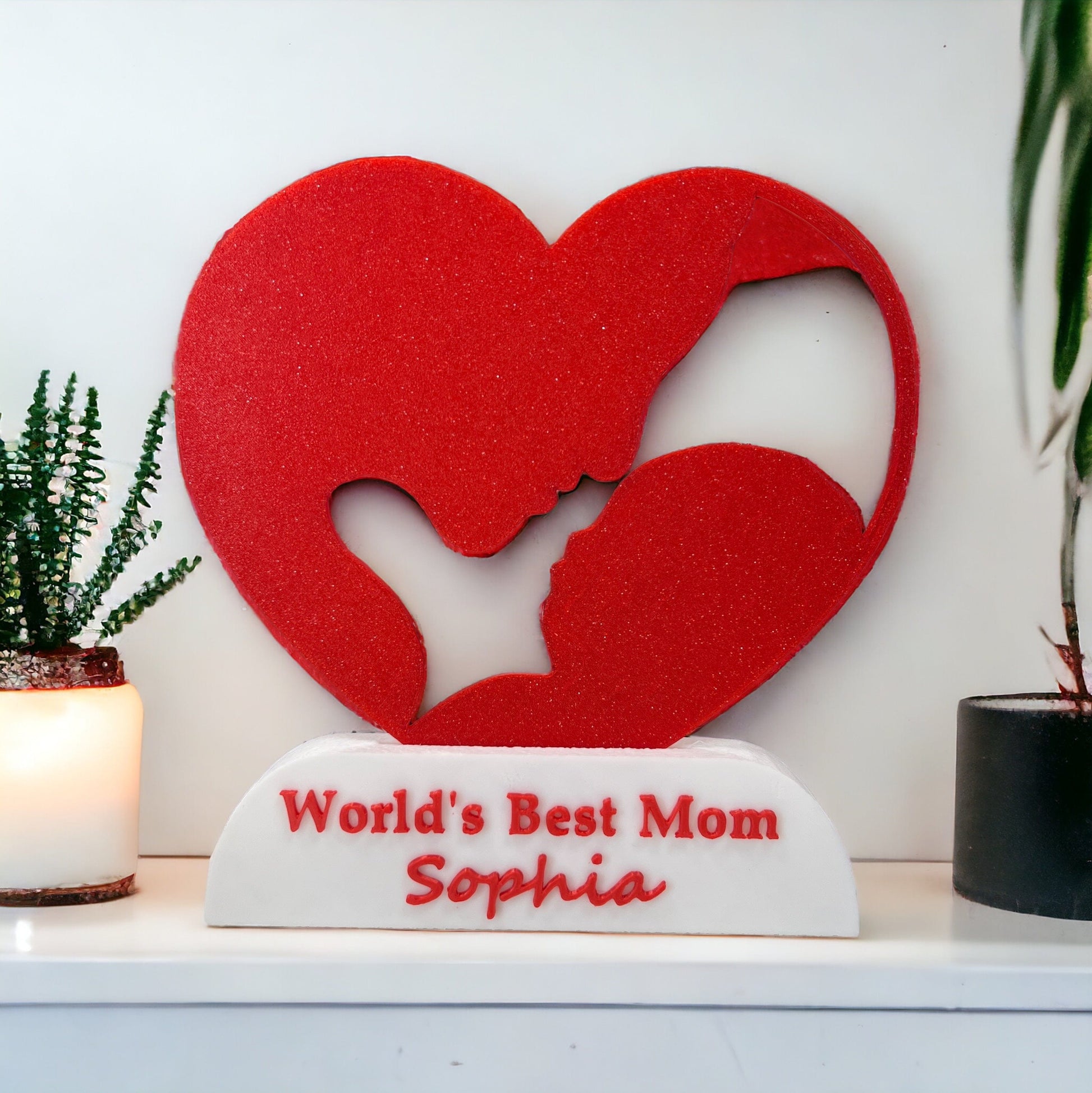 Worlds Best Mom | Trophäe mit Wunschnamen Trophäe Dreizack | 3D Druck oesterreich handgemachte geschenke in wien