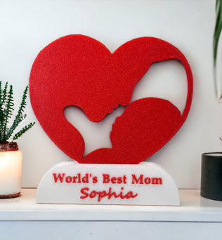 Worlds Best Mom | Trophäe mit Wunschnamen Trophäe Dreizack | 3D Druck oesterreich handgemachte geschenke in wien