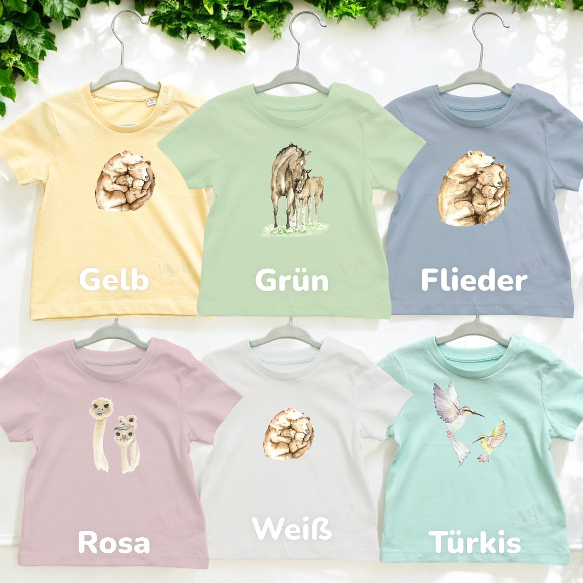 Bio Baumwoll T-Shirt "Bären Familie" | Verschiedene Farben, liebevolle Designs