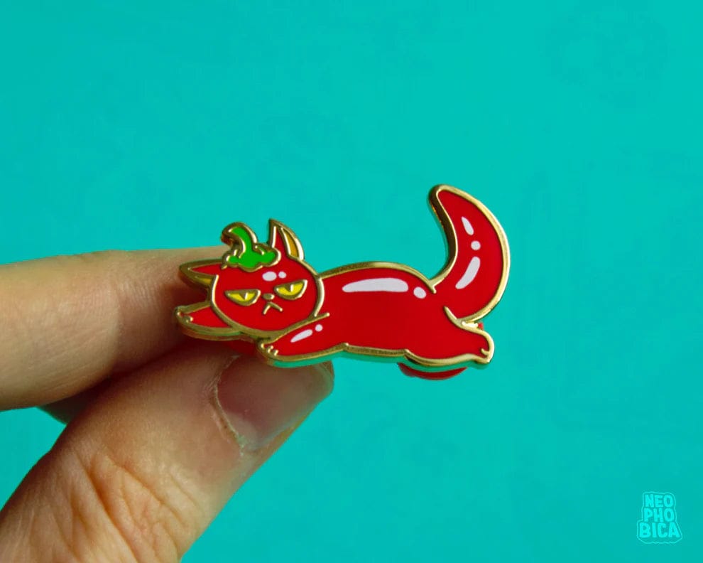 Jalapeno Chili Cat | Freche Enamel-Pin Kollektion Accessoires Neophobica oesterreich handgemachte geschenke in wien