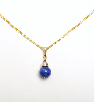 Steinhalskette Lapis Lazuli | Edelsteine & 14K Solidvergoldung Schmuck Necklessary oesterreich handgemachte geschenke in wien