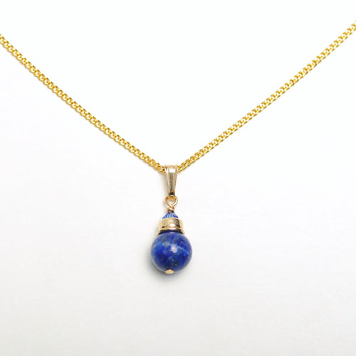 Steinhalskette Lapis Lazuli | Edelsteine & 14K Solidvergoldung Schmuck Necklessary oesterreich handgemachte geschenke in wien