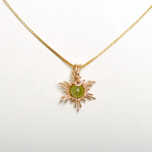 Traumsonne Peridot | Edelsteine & 14K Solidvergoldung Schmuck Necklessary oesterreich handgemachte geschenke in wien