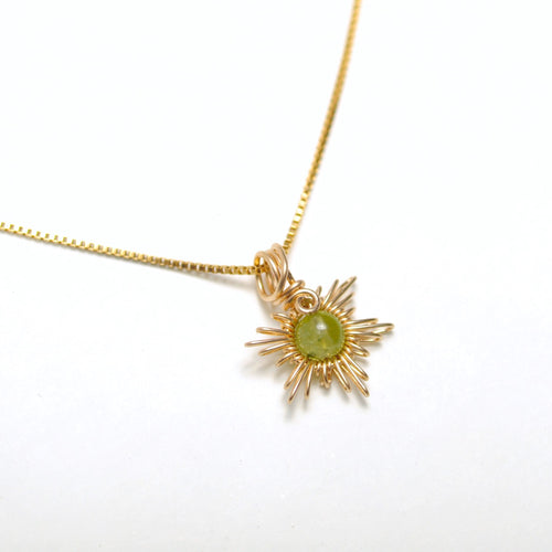 Traumsonne Peridot | Edelsteine & 14K Solidvergoldung Schmuck Necklessary oesterreich handgemachte geschenke in wien