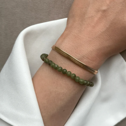 Serpentin Armband | Beruhigende Eleganz mit natürlichem Serpentin