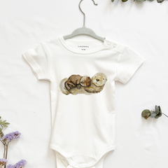 Baby Body "Otter Familie" | 100% Baumwolle, liebevoll illustriert