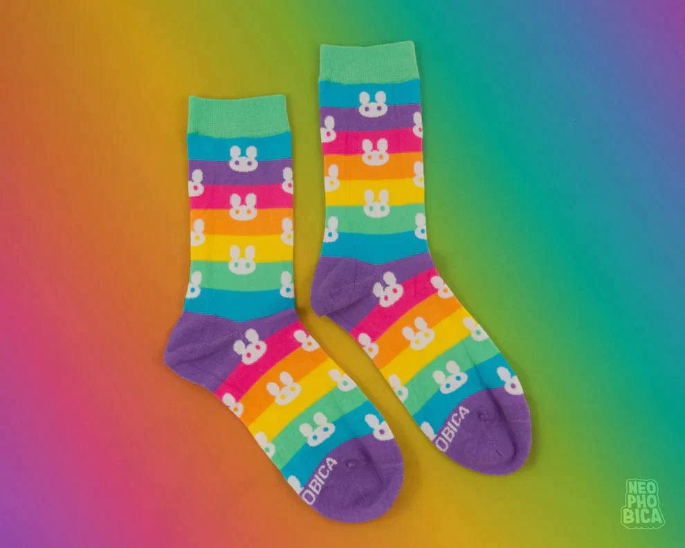 Rainbow Bunnies | Kreative Socken Accessoires Neophobica oesterreich handgemachte geschenke in wien