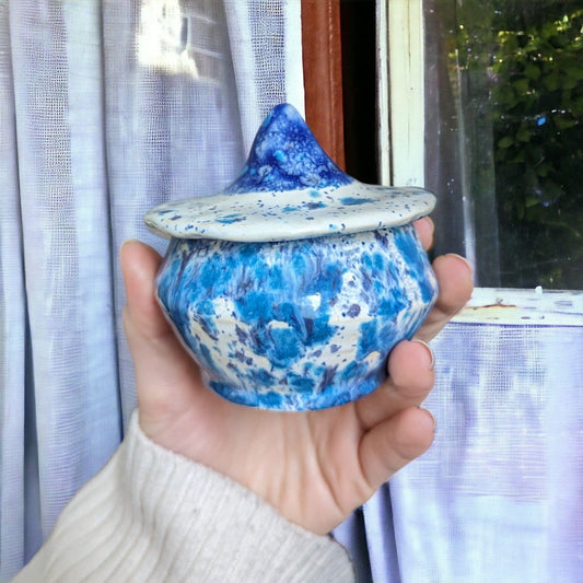 OZEAN - kleiner Topf mit Deckel | Ton-Kunst von Take-a-Met Keramik & Tonarbeiten Take-a-Met oesterreich handgemachte geschenke in wien