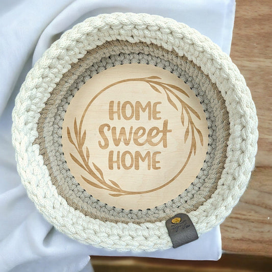 "Home Sweet Home" Korb | EvasKreativSeite Home Decor EvasKreativSeite oesterreich handgemachte geschenke in wien
