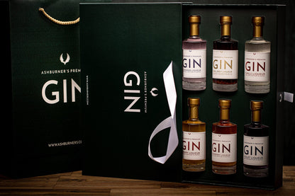 Gin Geschenkbox, 6x100ml Alkoholische Getränke Ashburner Premium Gin oesterreich handgemachte geschenke in wien