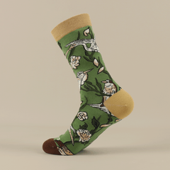 Ukiyo-e Birds | Baumwollsocken mit Ukiyo-e Design