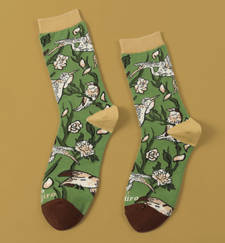 Ukiyo-e Birds | Baumwollsocken mit Ukiyo-e Design