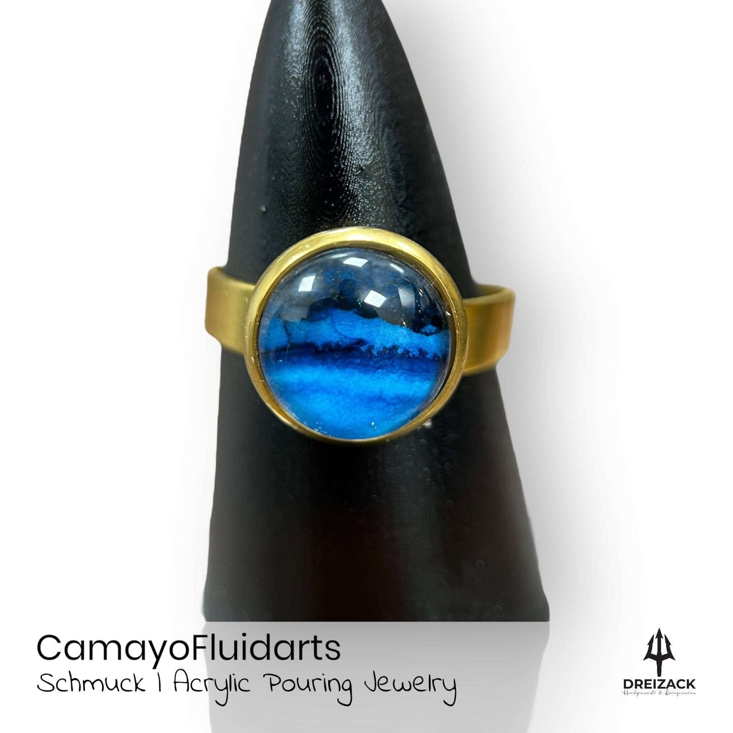 Ringe von CamayoFluidarts - Kunst die deine Persönlichkeit unterstreicht Blau | Poseidon Schmuck Camayo Fluidarts oesterreich handgemachte geschenke in wien