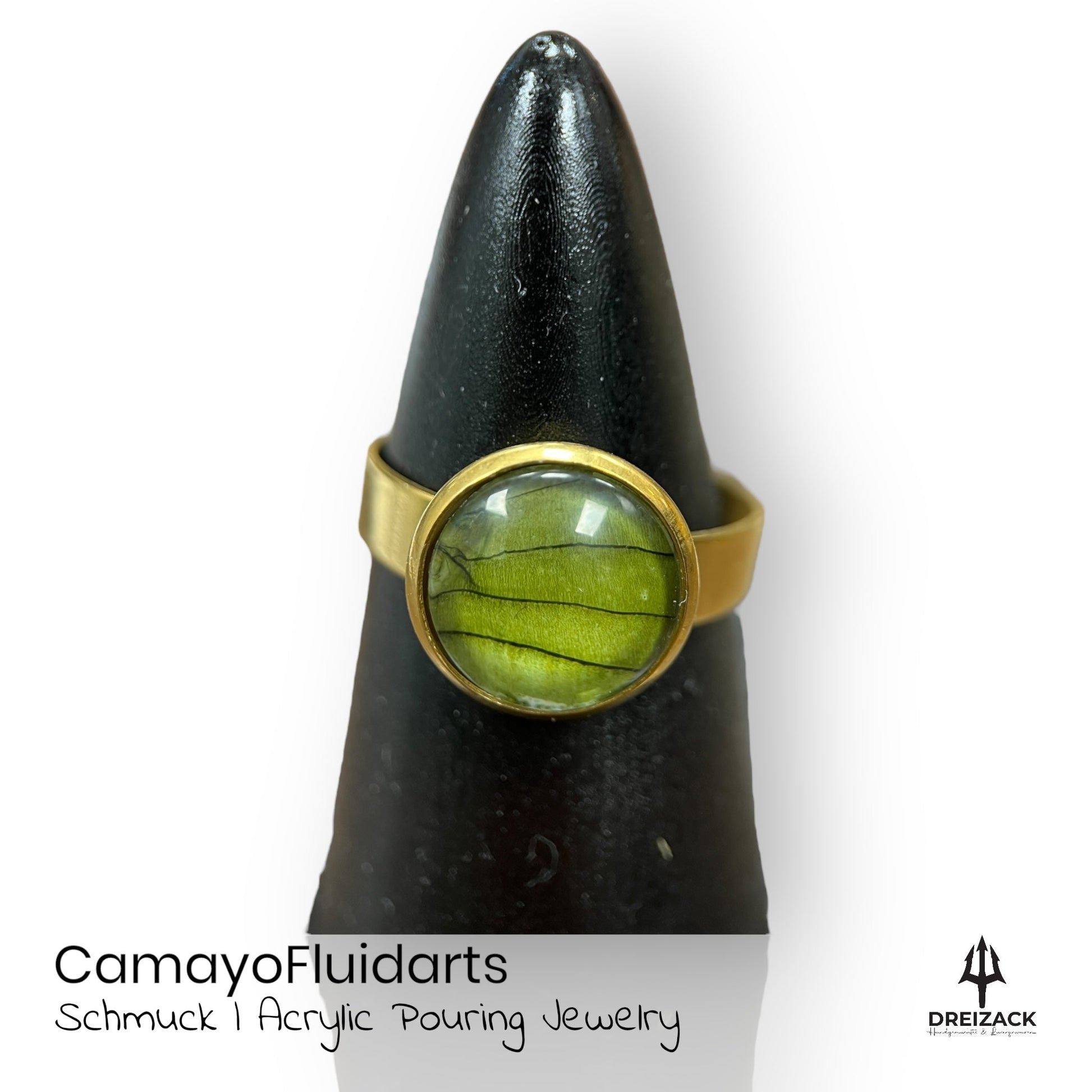 Ringe von CamayoFluidarts - Kunst die deine Persönlichkeit unterstreicht Grün | Flora Schmuck Camayo Fluidarts oesterreich handgemachte geschenke in wien