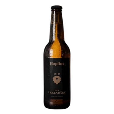 Das Legendäre Hanfthaler Pils von Hopfius: ein goldfarbenes, untergäriges Pils mit schlankem Malzkörper, blumigem Duft und fein ausbalancierter Bitterkeit. Perfekter Craft-Bier-Genuss aus Österreich.