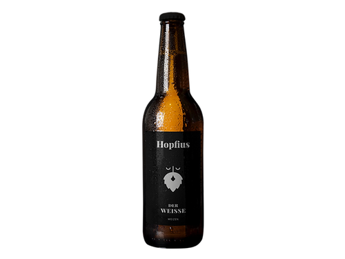 Der Weiße von Hopfius: Honiggelbes Weizenbier mit Aromen von Banane und Nelken, spritzig-perlend mit 5,8 % Vol. Handwerklich gebraut in Österreich für entspannte Genussmomente.